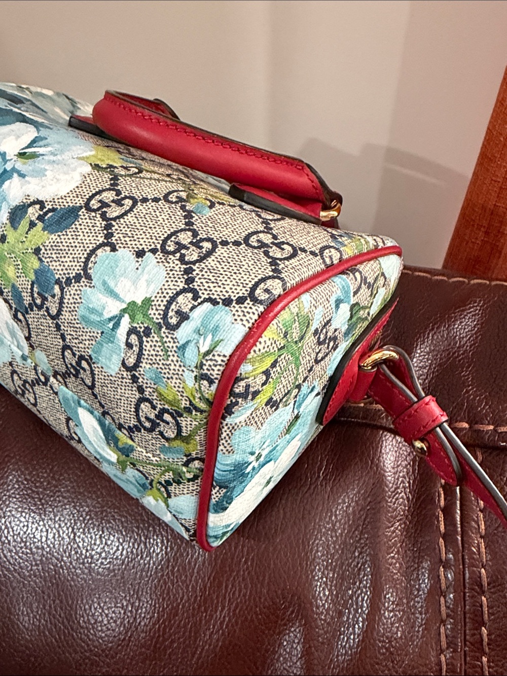 ‼️Authentic Gucci Floral Bloom Mini Boston Satchel Crossbody Bag - Picture 10 of 15